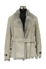 Burberry Size M Lamb Leather Fur Coat