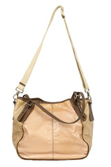 Tods G-Line Coated Canvas Leather Trim Handbag
