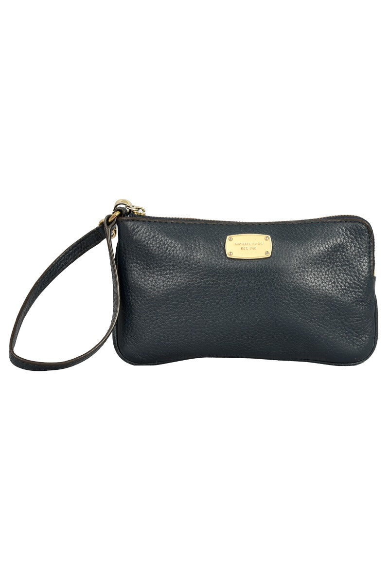 Michael Kors Jet Set Blue Leather Wristlet