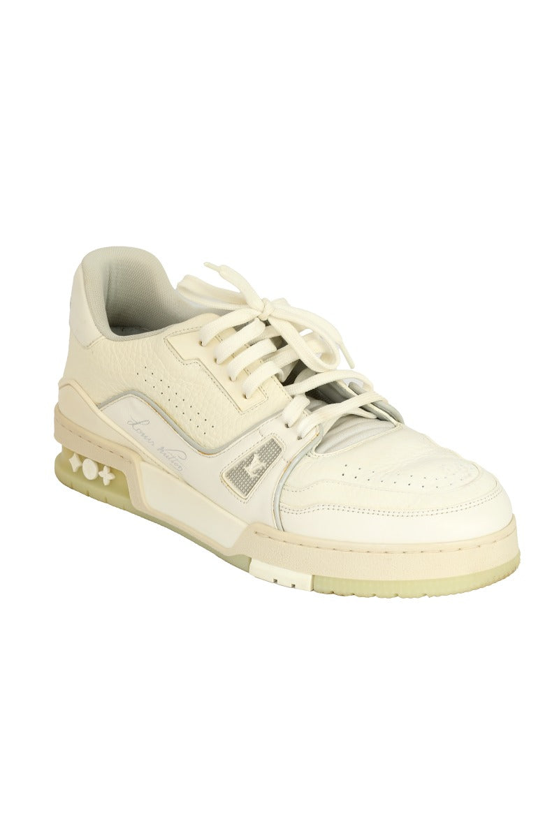 Louis Vuitton Size 6.5 White Leather Trainer Sneakers