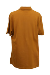 Gucci Size L Gray Stripe Mustard Yellow Polo T-Shirt