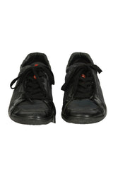 Prada EU 44 Sport Nylon And Leather Black Low Top Sneakers