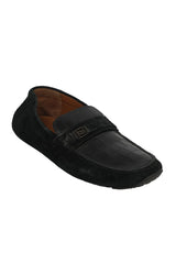 Bally Us 9 Snake Embossed Black Loafers