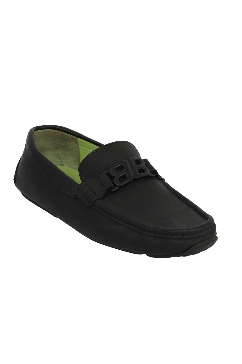 Bally Us 8 Bb Logo Black Loafers