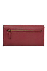 Prada Pink Leather Bow Leather Long Wallet