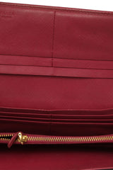 Prada Pink Leather Bow Leather Long Wallet