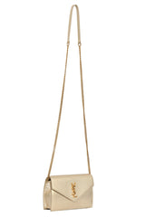 Yves Saint Laurent Golden Shimmer Envelope Wallet On Chain