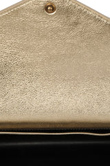 Yves Saint Laurent Golden Shimmer Envelope Wallet On Chain