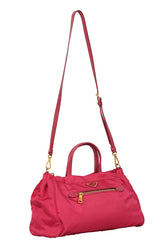 Prada Pink Nylon Tessuto Saffiona Top Handle Bag