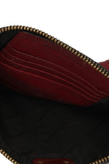 Burberry Red Grained Leather Chichester Crossbody Bag