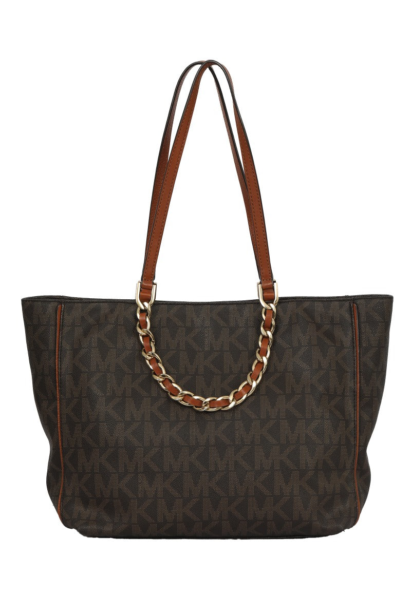 Michael-Kors-Monogram-Brown-Tote-Bags