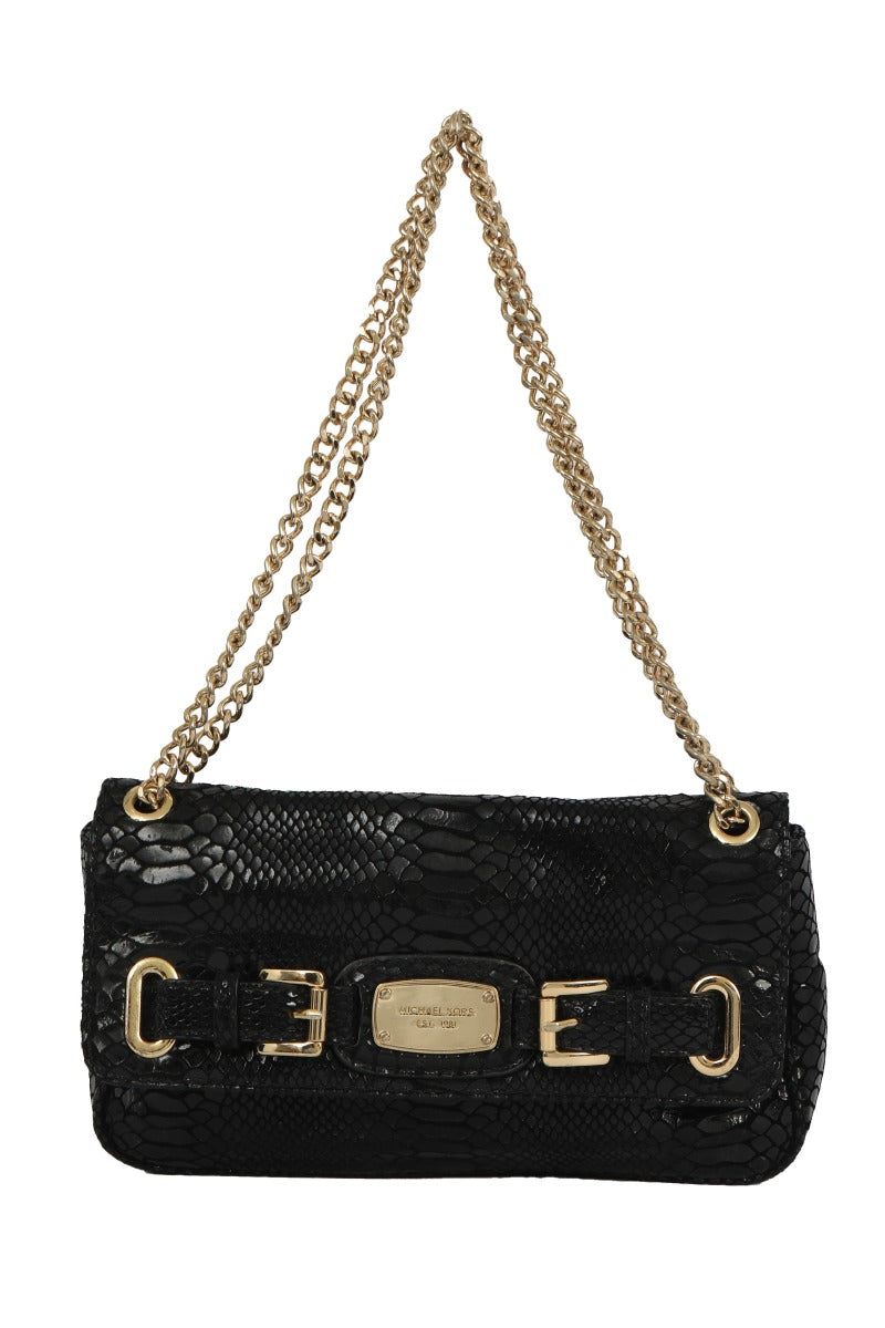 michael-kors-black-python-effect-leather-hamilton-flap-shoulder-bag