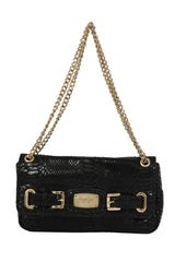 michael-kors-black-python-effect-leather-hamilton-flap-shoulder-bag
