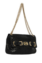 michael-kors-black-python-effect-leather-hamilton-flap-shoulder-bag