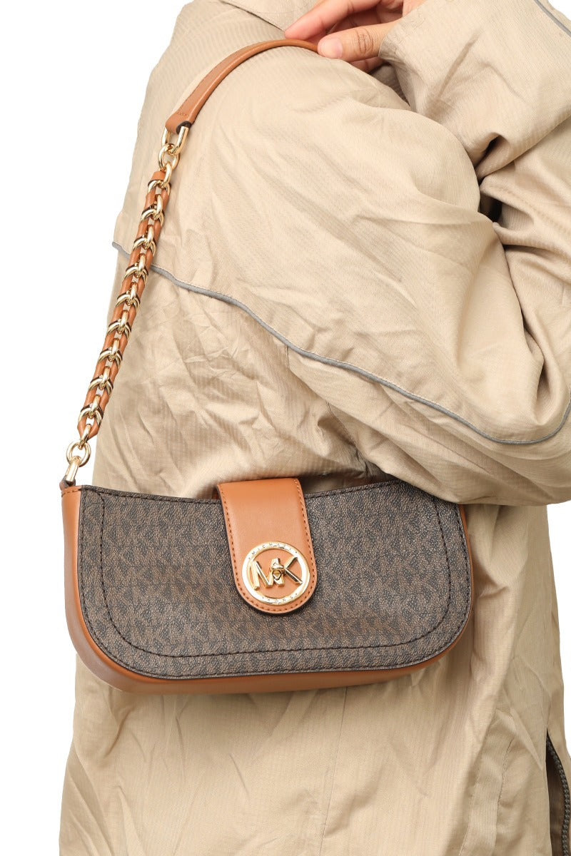 michael-kors-carmen-brown-monogram-pouchette-shoulder-bag
