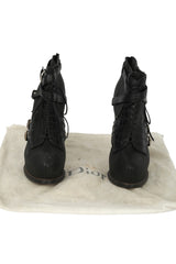 Christian Dior Size 40 Buckled Heeled Boots