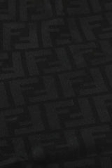 Fendi Black Monogram Square Woolen Shawl