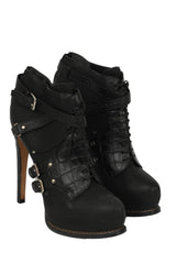 Christian Dior Size 40 Buckled Heeled Boots