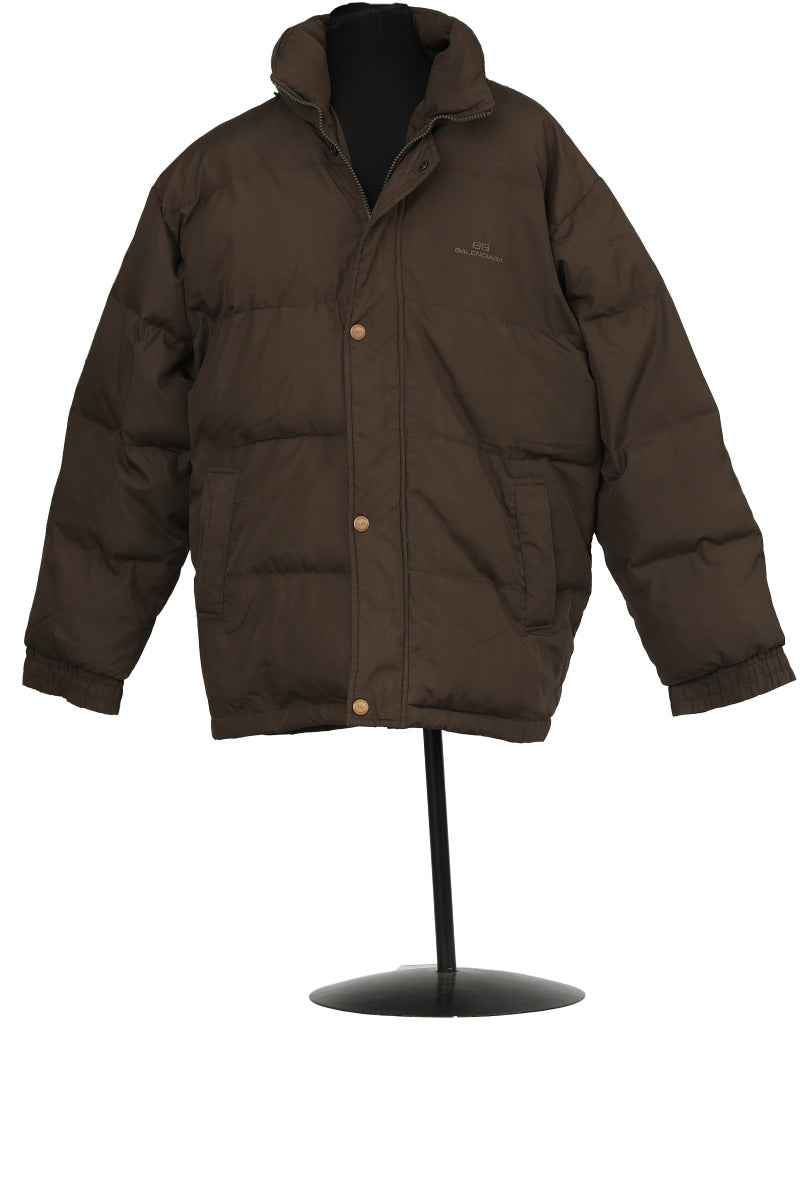 Balenciaga Size S Brown Quilted Puffer Jacket