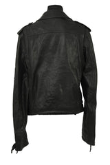 Burberry Size L Black Leather Jacket