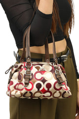 Coach Signature Art Monogram Satin Bag