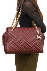 Michael Kors Kathy Medium Satchel Quilted Leather Bag