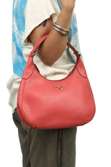 Salvatore Ferragamo Petunia Bright Red Leather Shoulder Bag