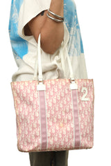 Christian Dior Pink 2 Monogram Trotter Tote Bag
