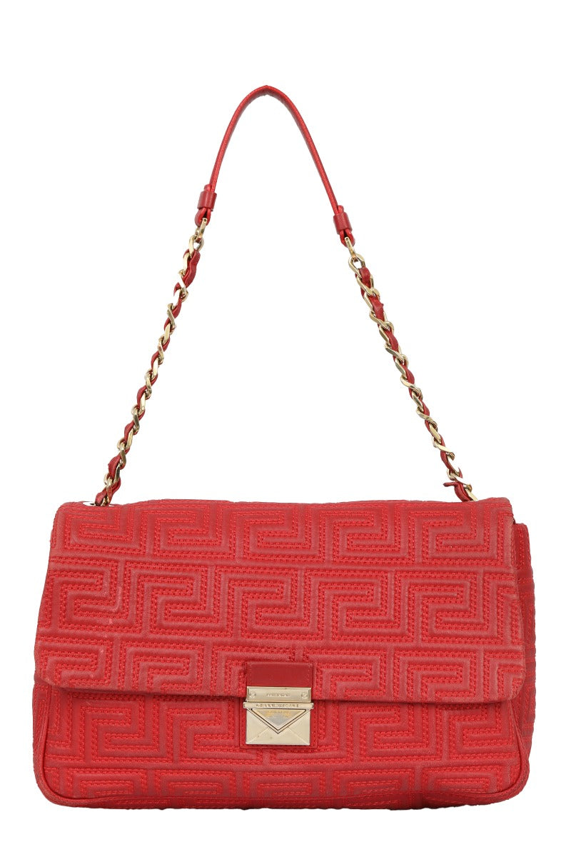 Versace Quilted Leather Shoulder Bag