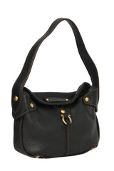 Salvatore Ferragamo Black Gancini Hobo Bag