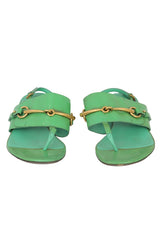 Gucci Size 39 Ursula Patent Leather Horsebit Sandals