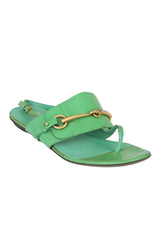 Gucci Size 39 Ursula Patent Leather Horsebit Sandals