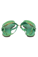 Gucci Size 39 Ursula Patent Leather Horsebit Sandals