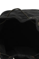 Gucci Guccissima Black Canvas Drawstring Small Handbag