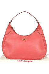 Salvatore Ferragamo Petunia Bright Red Leather Shoulder Bag