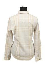 Burberry Size M Gray/Beige Checkered Shirt
