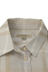 Burberry Size M Gray/Beige Checkered Shirt