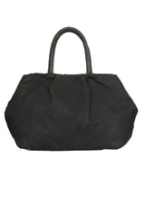 Prada Nylon Black Bow Top Handle Bag