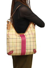 Coach Heritage Blue Stripe Tattersall Plaid