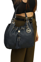Michael Kors Leather Camden Drawstring Shoulder Bag