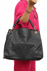 Louis Vuitton Artsy Monogram Black Leather Tote Bag