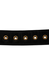 Louis Vuitton 36 Inches /90 Cms Black Leather Golden Buckle Belt