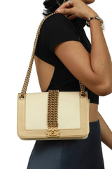 Chanel Cc Quilted Rock Boy Flap Bag