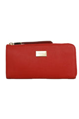 Tod'S Logo Zip Around Red Wallet