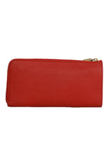 Tod'S Logo Zip Around Red Wallet
