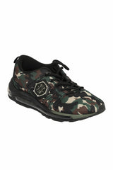 Philipp Plein EU 40 Green Camouflage Low Top Runners