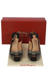 Salvatore Ferragamo Size 9.5 Studded Vara Bow Heels