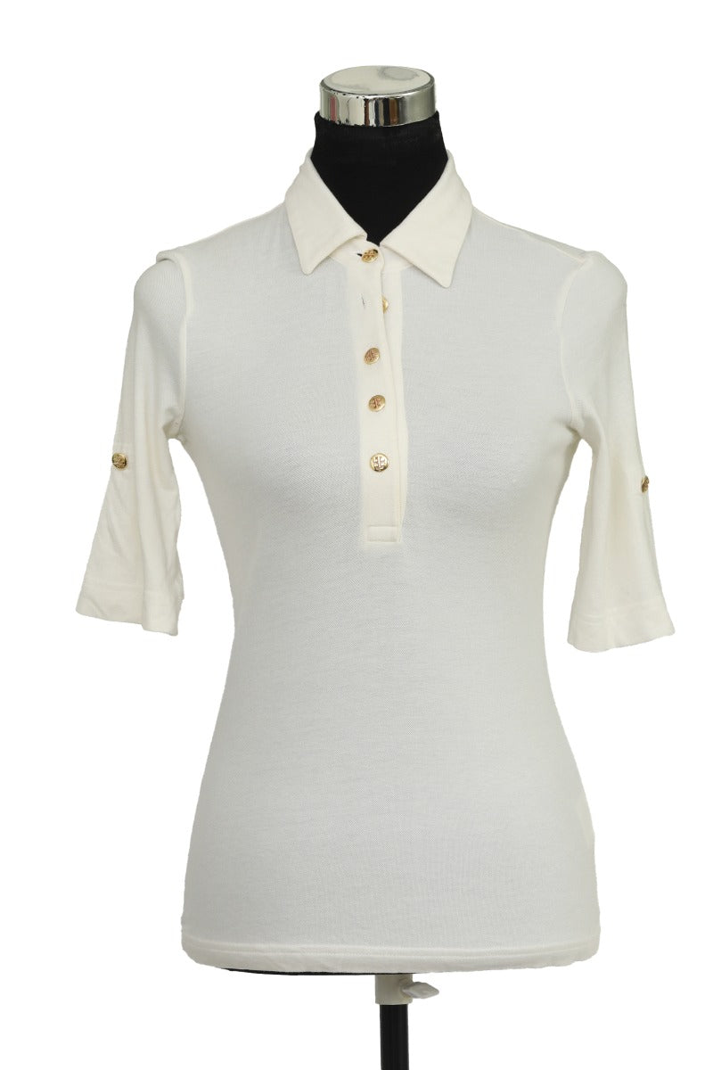 Tory Burch 6.5 Everly Black Leather Heels Sandal