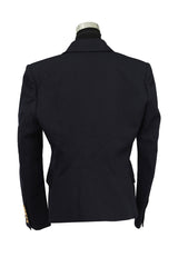 Balmain Size Xl Double Breasted Chiocciole Navy Blazer