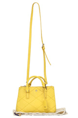 Tory Burch Robinson Double Zip Yellow Sunshine Top Handle Bag